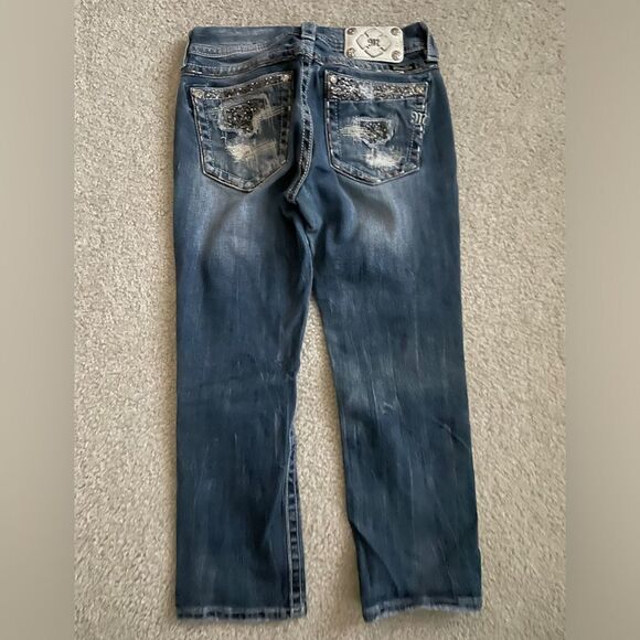 Miss Me Signature Crop embellished denim - Picture 2 of 3
